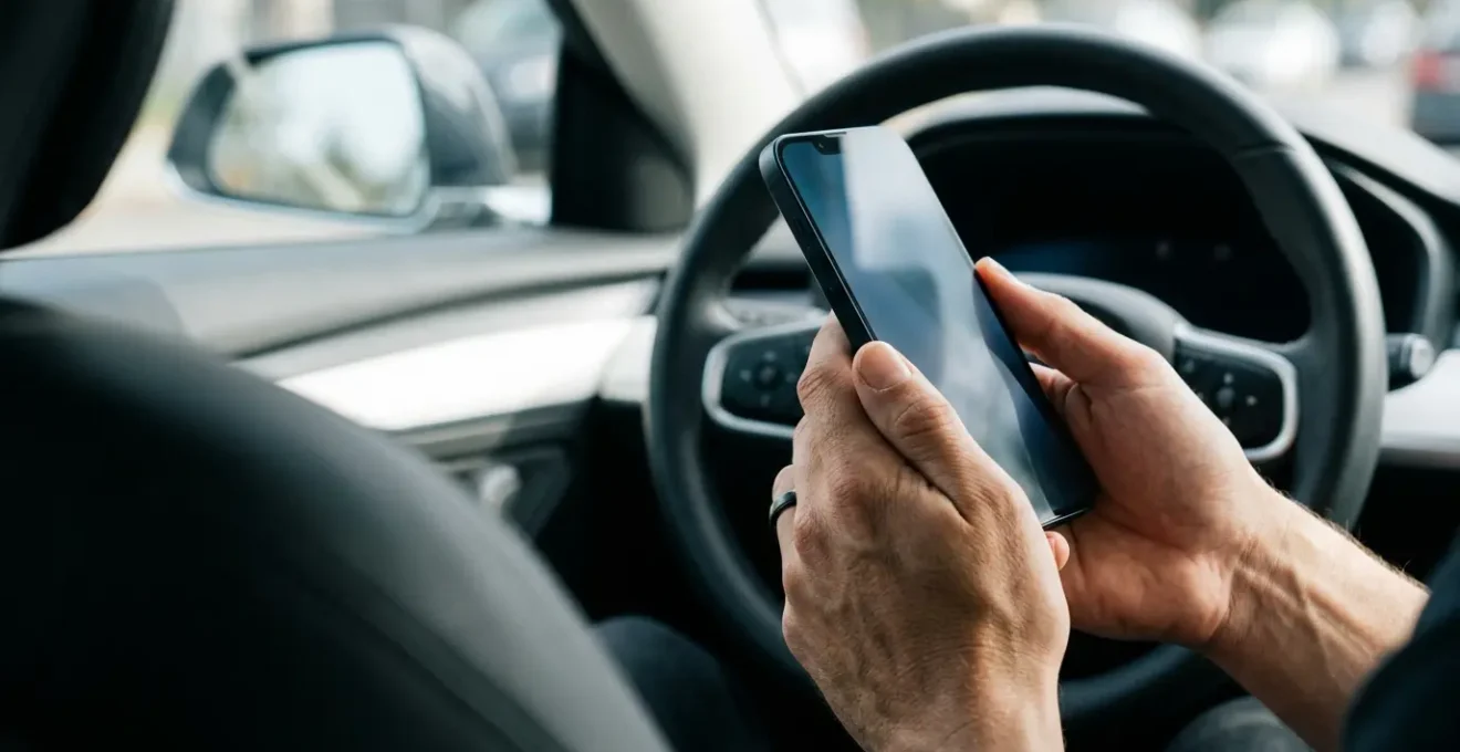 Scène contemporaine illustrant l'utilisation d'une application mobile pour l'assurance automobile