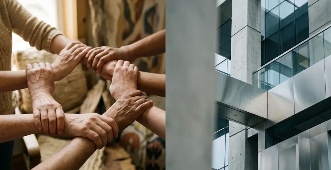 Représentation symbolique de la balance entre mutuelles et assurances santé illustrant l'impact sur les droits des assurés