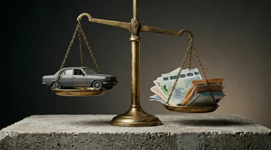 Concept visuel illustrant le choix stratégique entre différentes formules d'assurance automobile