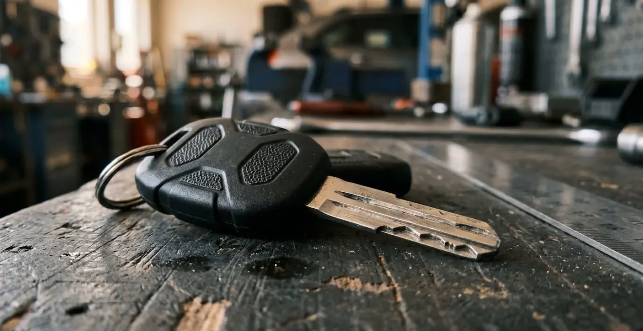 Clés de véhicule de courtoisie symbolisant le service de mobilité pendant les réparations automobiles